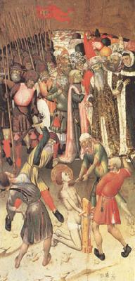 MARTORELL, Bernat (Bernardo) Two Scenes from the Legend of ST.George The Flagellation The Saint Dragged through the City (mk05)